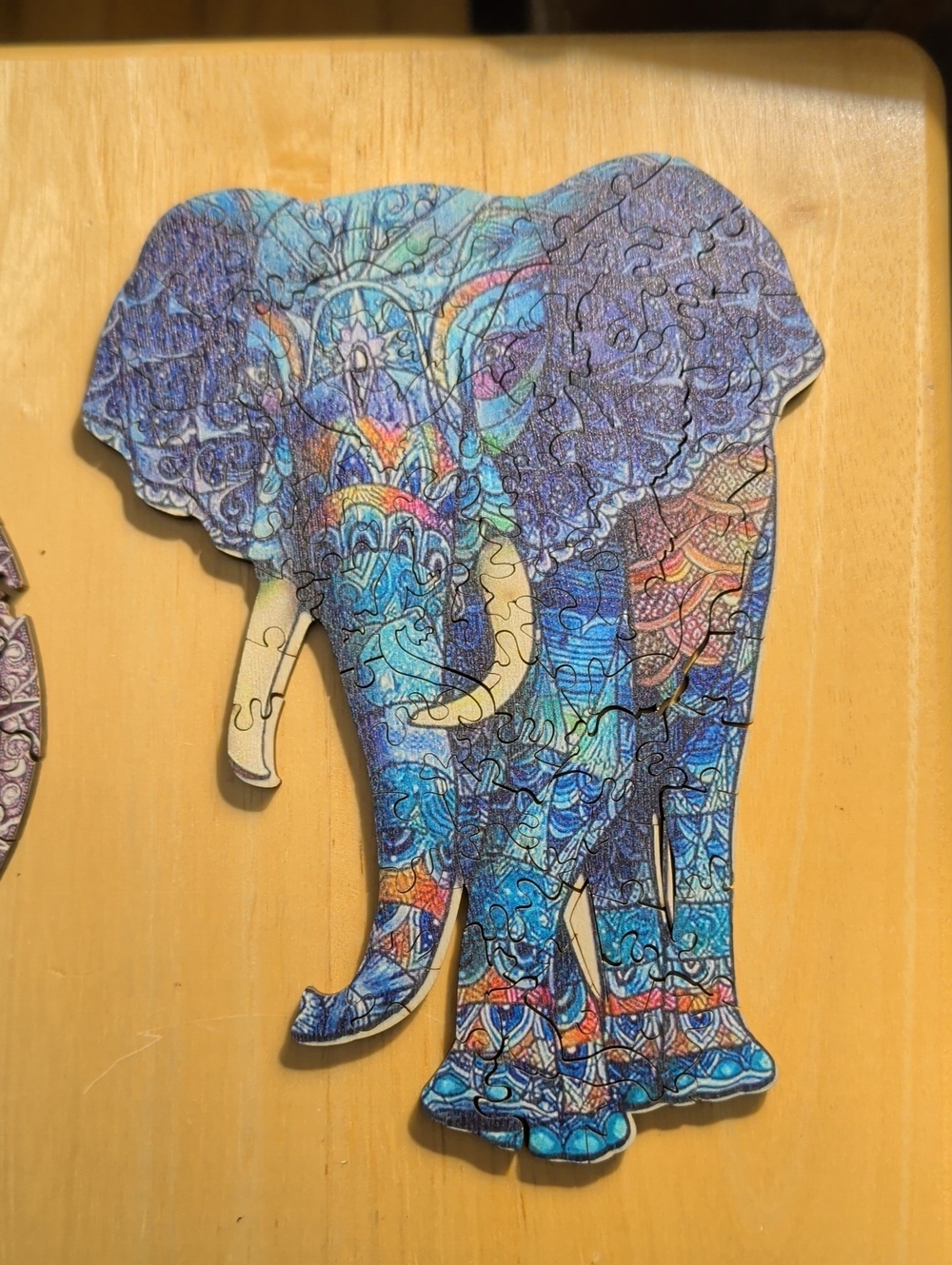 EUC Wooden Elephant Puzzle